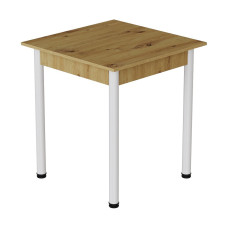 Стол кухонный Ferrum-decor Агата 75x80x80 Белый ДСП Дуб Артизан 16мм (FRD-105675)
