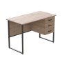 Компьютерный стол Ferrum-decor Гарри 76x120x60 черный ДСП Дуб Сан-Марино 32мм (FRD-103539)