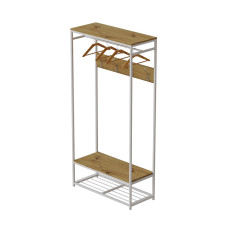 Вешалка напольная модульная Ferrum-decor Трелис 15 180x90x38 белый ДСП Дуб Артизан 16мм (FRD-104369)
