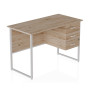 Компьютерный стол Ferrum-decor Гарри 75x120x70 белый ДСП Дуб Сан-Марино 16мм (FRD-101004)