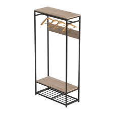 Вешалка напольная модульная Ferrum-decor Трелис 15 180x90x38 черный ДСП Дуб Сан-Марино 16мм (FRD-104362)