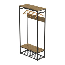 Вешалка напольная модульная Ferrum-decor Трелис 15 180x90x38 черный ДСП Дуб Артизан 16мм (FRD-104363)