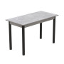 Стіл кухонний Ferrum-decor Маріо 75x120x60 Чорний ДСП Бетон 16мм (FRD-105584)