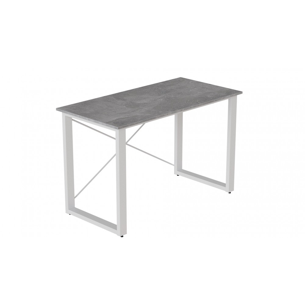 Письменный стол Ferrum-decor Драйв 750x1000x600 Белый металл ДСП Бетон 16 мм (FRD-103107)