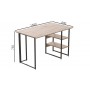 Компьютерный стол Ferrum-decor Кевин 75x140x60 черный ДСП Дуб Сан-Марино 32мм (FRD-103817)