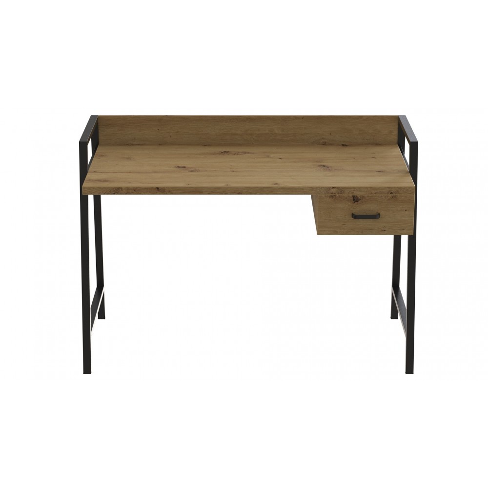Письменный стол Ferrum-decor Комфорт 750x1000x600 Черный металл ДСП Дуб Артизан 32 мм (FRD-103427)