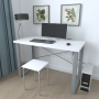 Письменный стол Ferrum-decor Драйв 750x1200x700 Серый металл ДСП Белое 32 мм (FRD-103387)