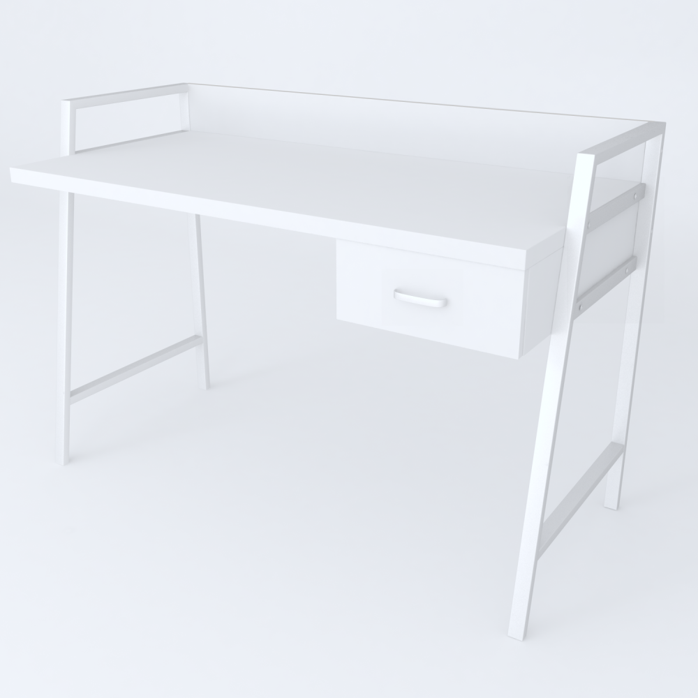 Письменный стол Ferrum-decor Комфорт 750x1200x600 Белый металл ДСП Белое 32 мм (FRD-103457)