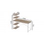 Компьютерный стол Ferrum-decor Джек 75x140x60 Белый ДСП ДСП Дуб Сан-Марино (FRD-104408)