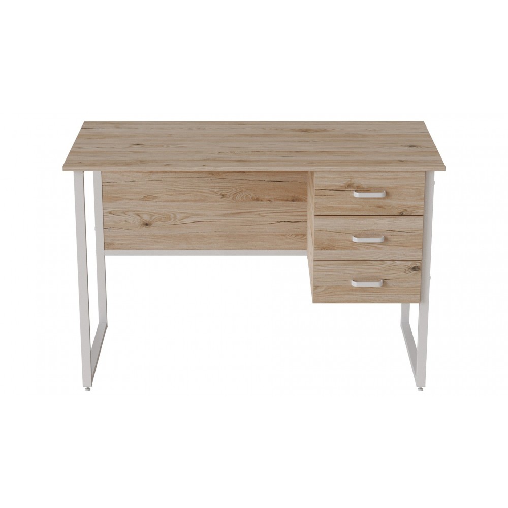 Компьютерный стол Ferrum-decor Гарри 75x140x60 белый ДСП Дуб Сан-Марино 32мм (FRD-104068)