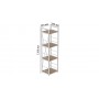 Етажерка 4/34 Ferrum-decor Серії Конект 120x34x28 білий ДСП Дуб Сан-Марино 16мм (FRD-104278)