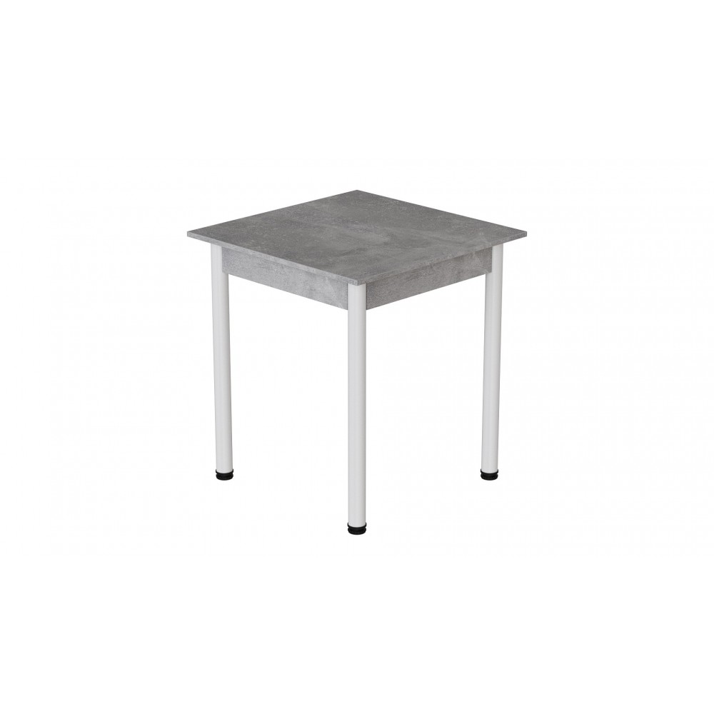 Стіл кухонний Ferrum-decor Агата 75x80x80 Білий ДСП Бетон 16мм (FRD-105558)