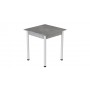 Стіл кухонний Ferrum-decor Агата 75x80x80 Білий ДСП Бетон 16мм (FRD-105558)