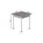 Стіл кухонний Ferrum-decor Агата 75x80x80 Білий ДСП Бетон 16мм (FRD-105558)