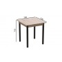 Стол кухонный Ferrum-decor Агата 75x70x70 Черный ДСП Сан-Марино 16мм (FRD-105668)