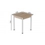 Стол кухонный Ferrum-decor Агата 75x90x90 Белый ДСП Сан-Марино 16мм (FRD-105638)