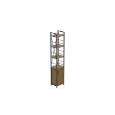 Етажерка 4/34 Ferrum-decor Серії Конект з тумбою 179x34x28 Чорний ДСП Артизан (FRD-104468)
