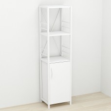 Этажерка 3/34 Ferrum-decor Серии Конект с тумбой 144x34x28 Белый ДСП Белое (FRD-104428)