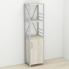 Этажерка 3/34 Ferrum-decor Серии Конект с тумбой 144x34x28 Серый ДСП Сонома (FRD-104438)
