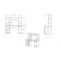 Стол компьютерный Анжело Ferrum-decor 1400x1422x600 ДСП Бетон 16 мм (FRD-104709)