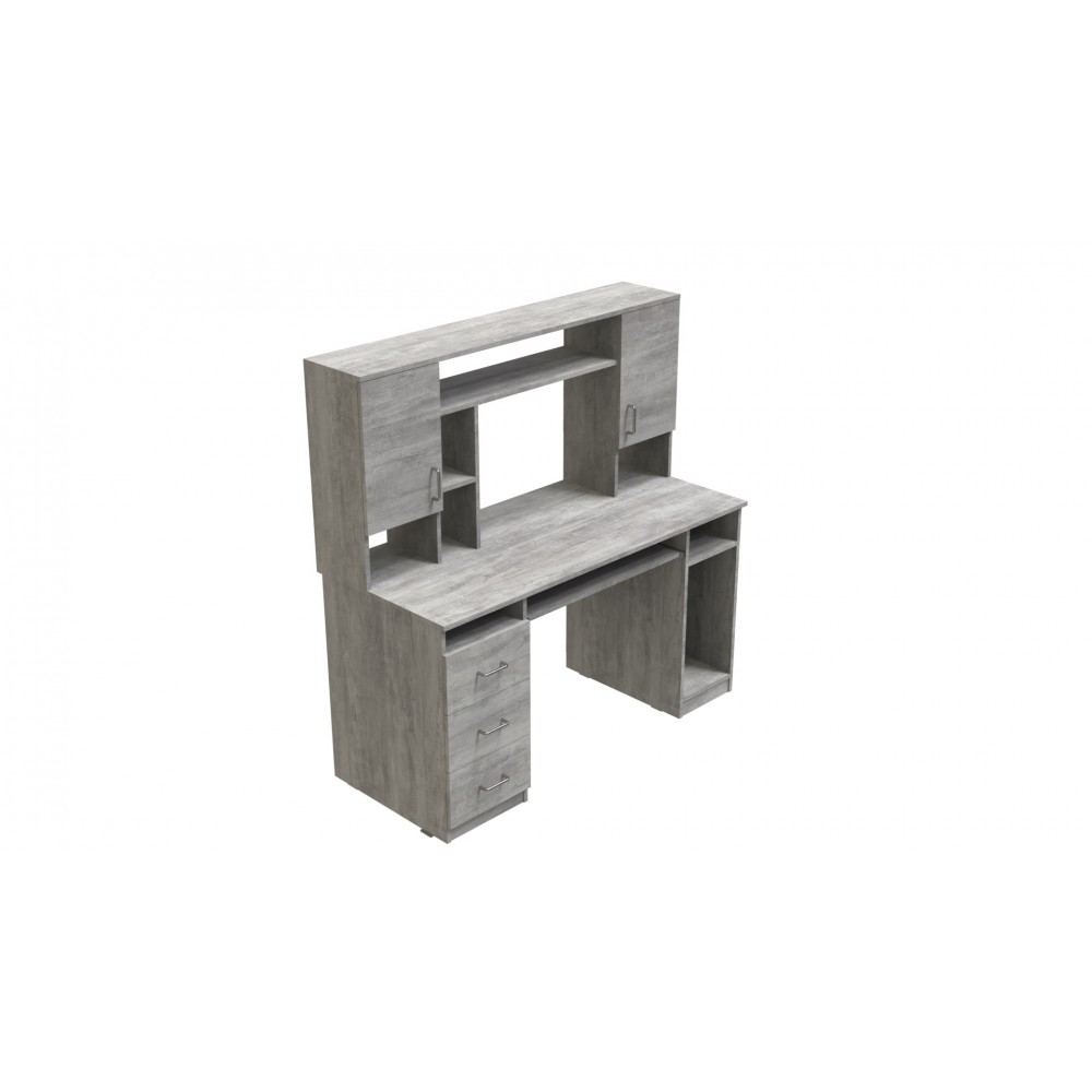 Стол компьютерный Анжело Ferrum-decor 1400x1422x600 ДСП Бетон 16 мм (FRD-104709)