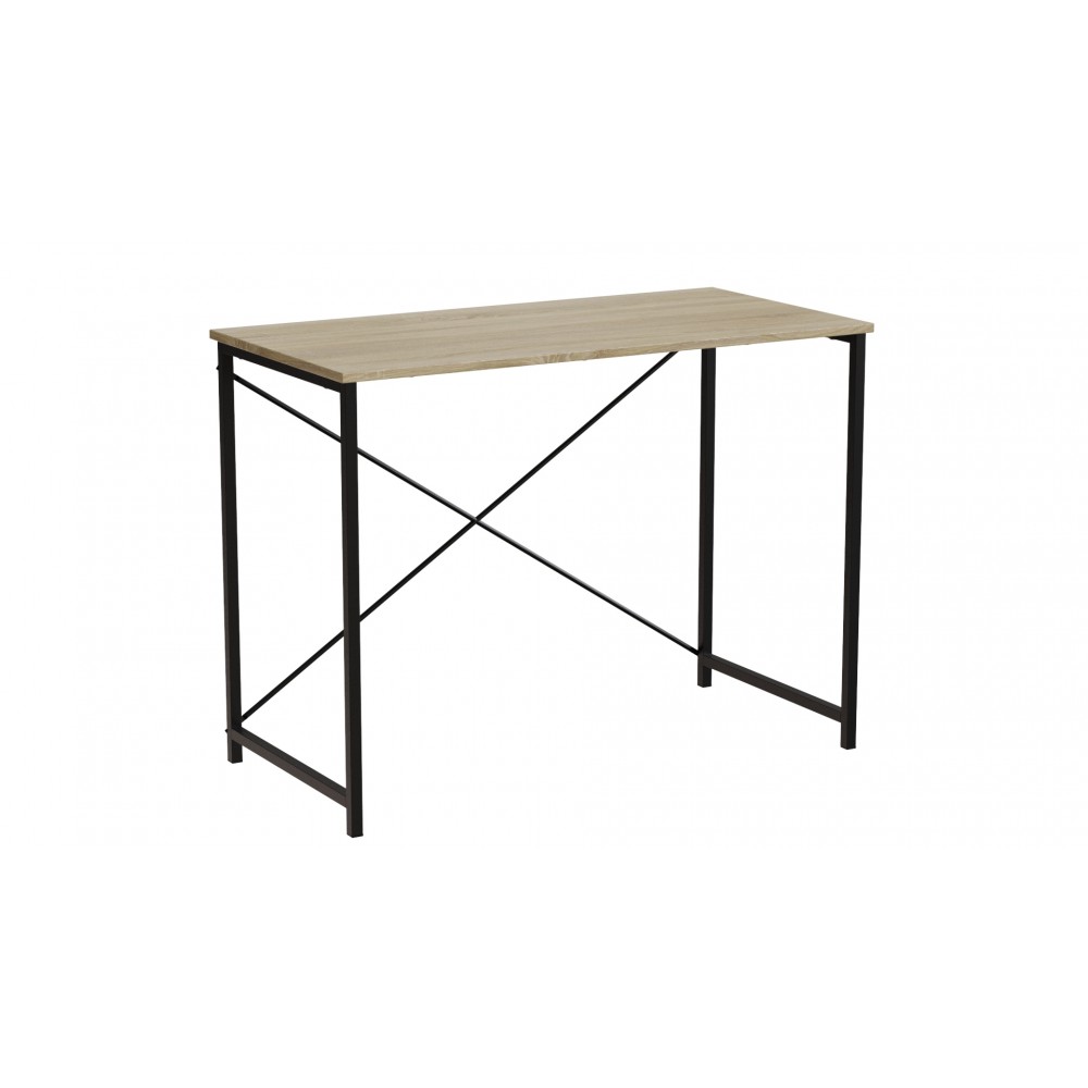Стол письменный Line Лайт Ferrum-decor 750x1000x500 Черный металл ДСП Дуб Сонома 16 мм (FRD-104839)