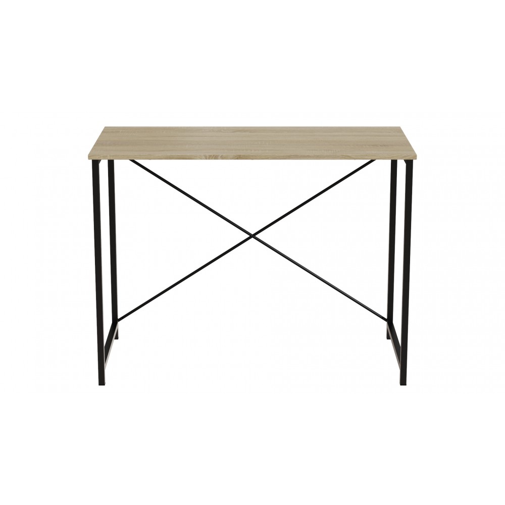 Стол письменный Line Лайт Ferrum-decor 750x1000x500 Черный металл ДСП Дуб Сонома 16 мм (FRD-104839)