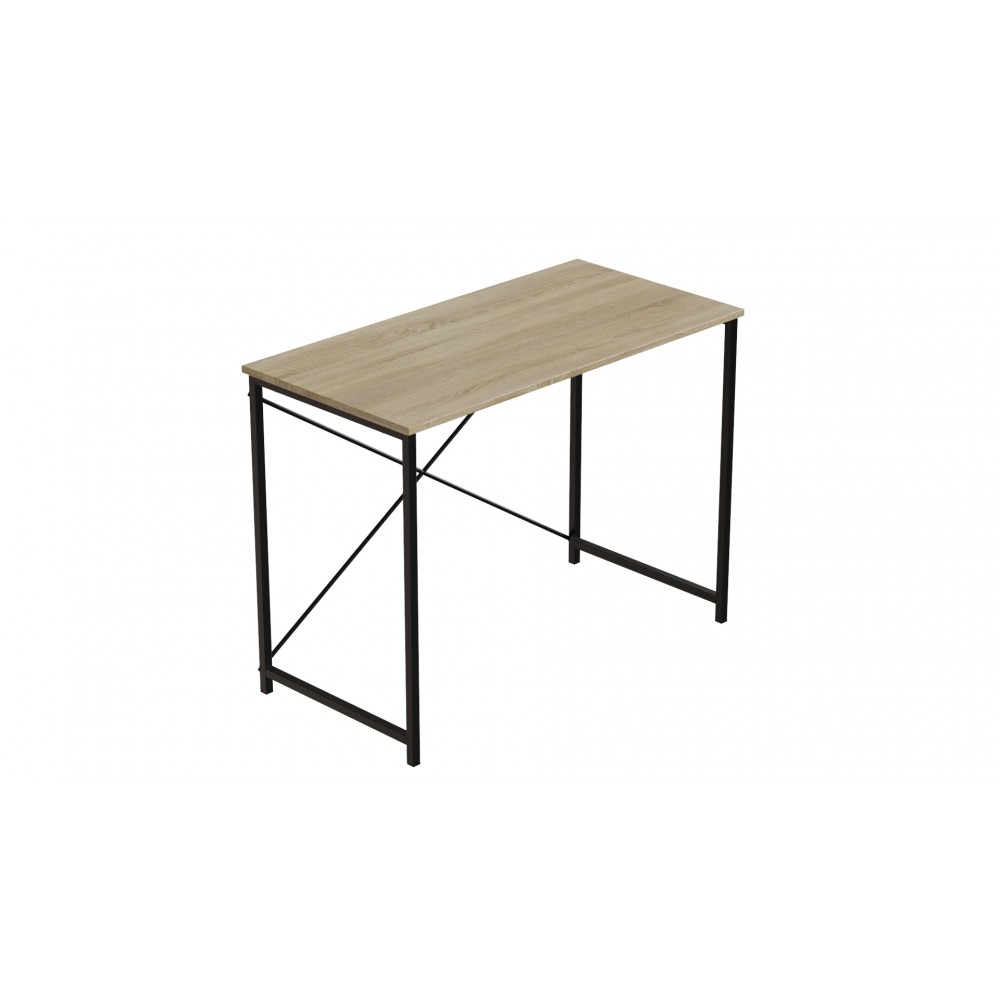 Стол письменный Line Лайт Ferrum-decor 750x1000x500 Черный металл ДСП Дуб Сонома 16 мм (FRD-104839)