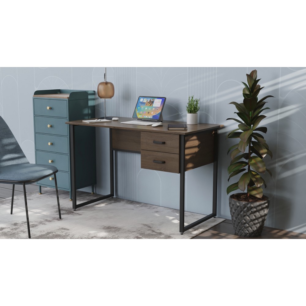 Компьютерный стол Ferrum-decor Гарри 75x140x60 серый ДСП Дуб Сан-Марино 16мм (FRD-101464)