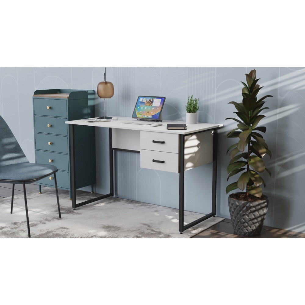 Письменный стол Ferrum-decor Дакота 75x120x70 черный ДСП Белое 16мм (FRD-101944)