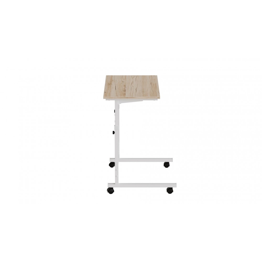 Стол приставной Ferrum-decor Амиго 62x60x40 металл Белый ДСП Дуб Сан-Марино 16мм (FRD-102534)