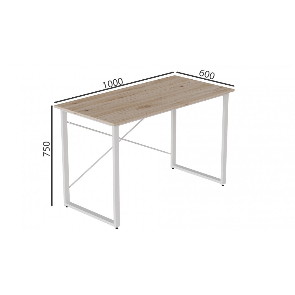 Компьютерный стол Ferrum-decor Дейв 75x100x60 белый ДСП Дуб Сан-Марино 32мм (FRD-102144)