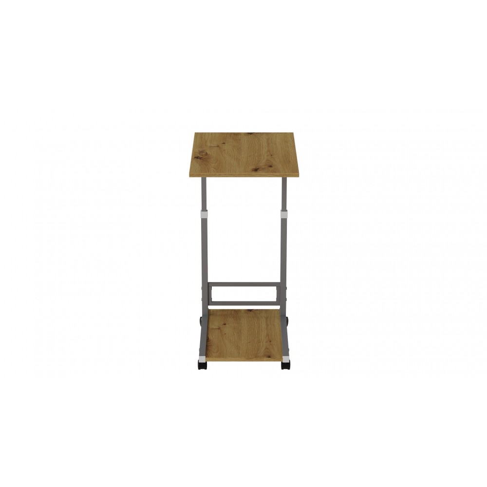 Стол приставной Ferrum-decor Френу 62x40x60 металл Серый ДСП Дуб Артизан 16мм (FRD-102524)