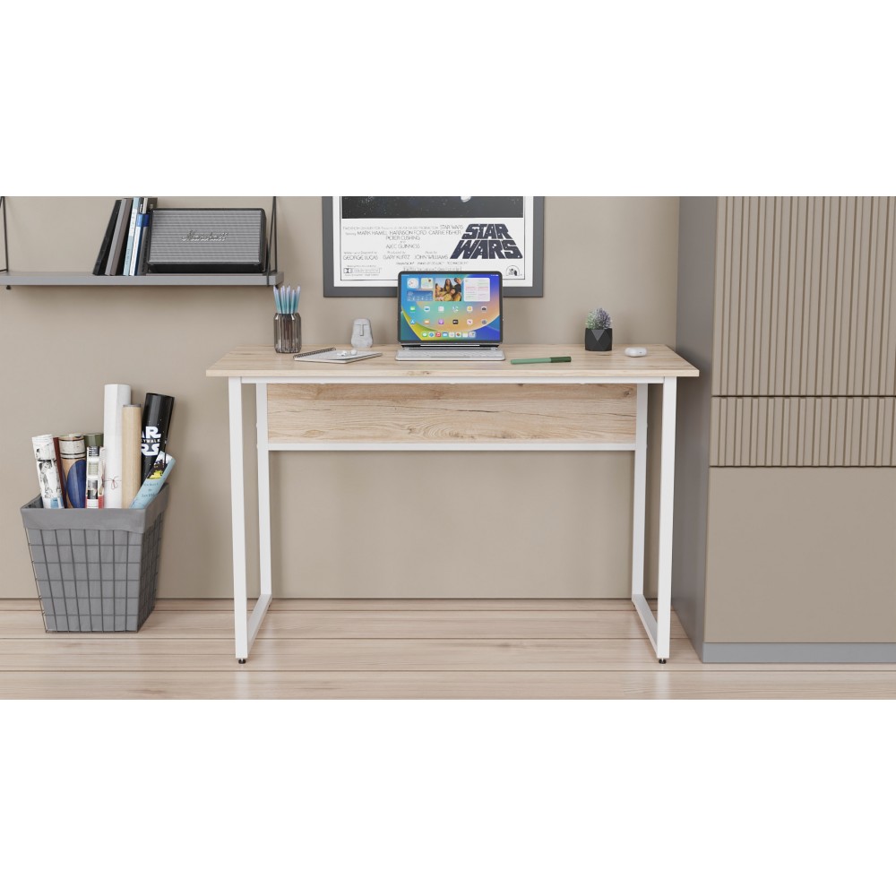 Компьютерный стол Ferrum-decor Коди 75x140x60 белый ДСП Дуб Сан-Марино 16мм (FRD-101204)