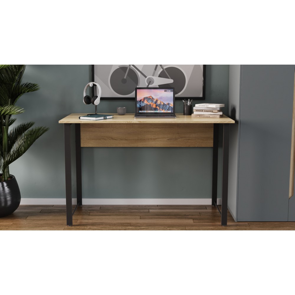 Компьютерный стол Ferrum-decor Раян 75x140x60 белый ДСП Дуб Сан-Марино 16мм (FRD-101144)