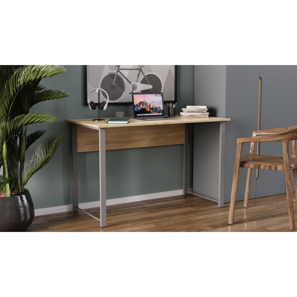 Компьютерный стол Ferrum-decor Раян 75x120x70 серый ДСП Дуб Сан-Марино 16мм (FRD-101634)
