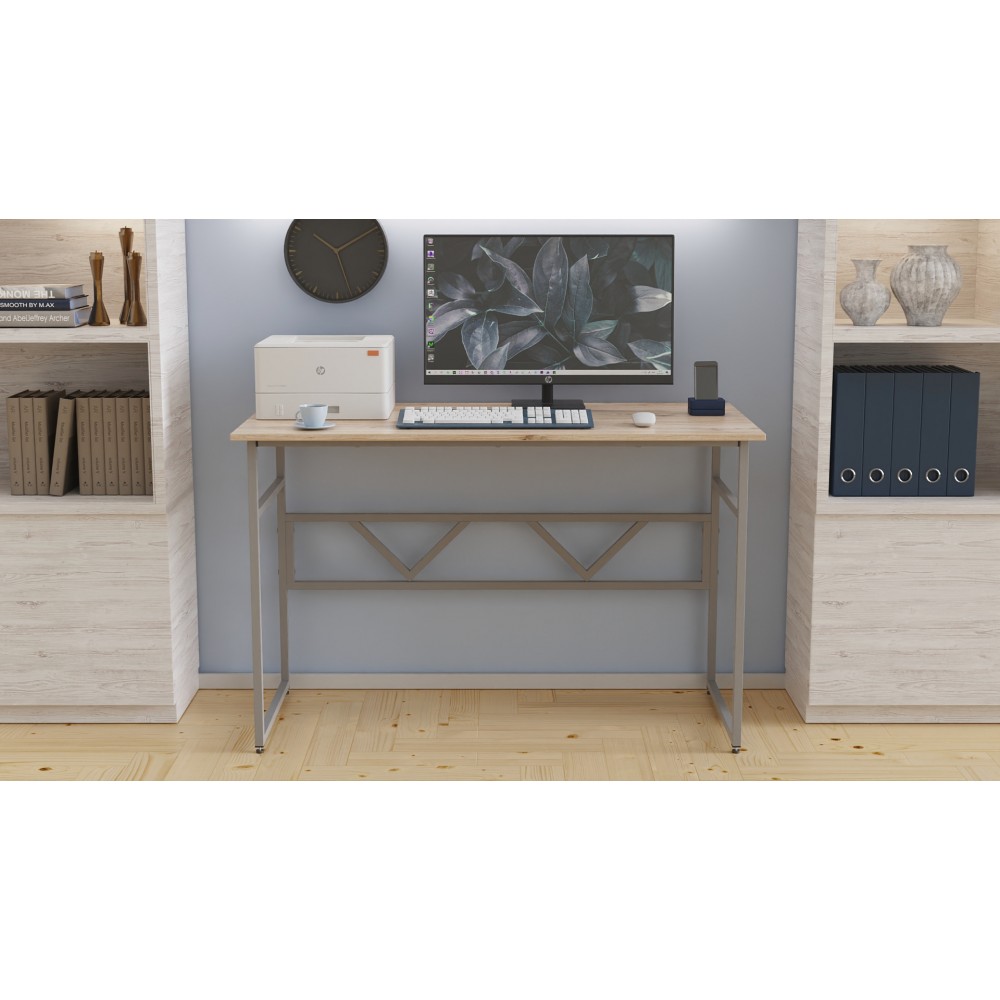 Компьютерный стол Ferrum-decor Раян 75x100x70 серый ДСП Дуб Сан-Марино 16мм (FRD-101624)