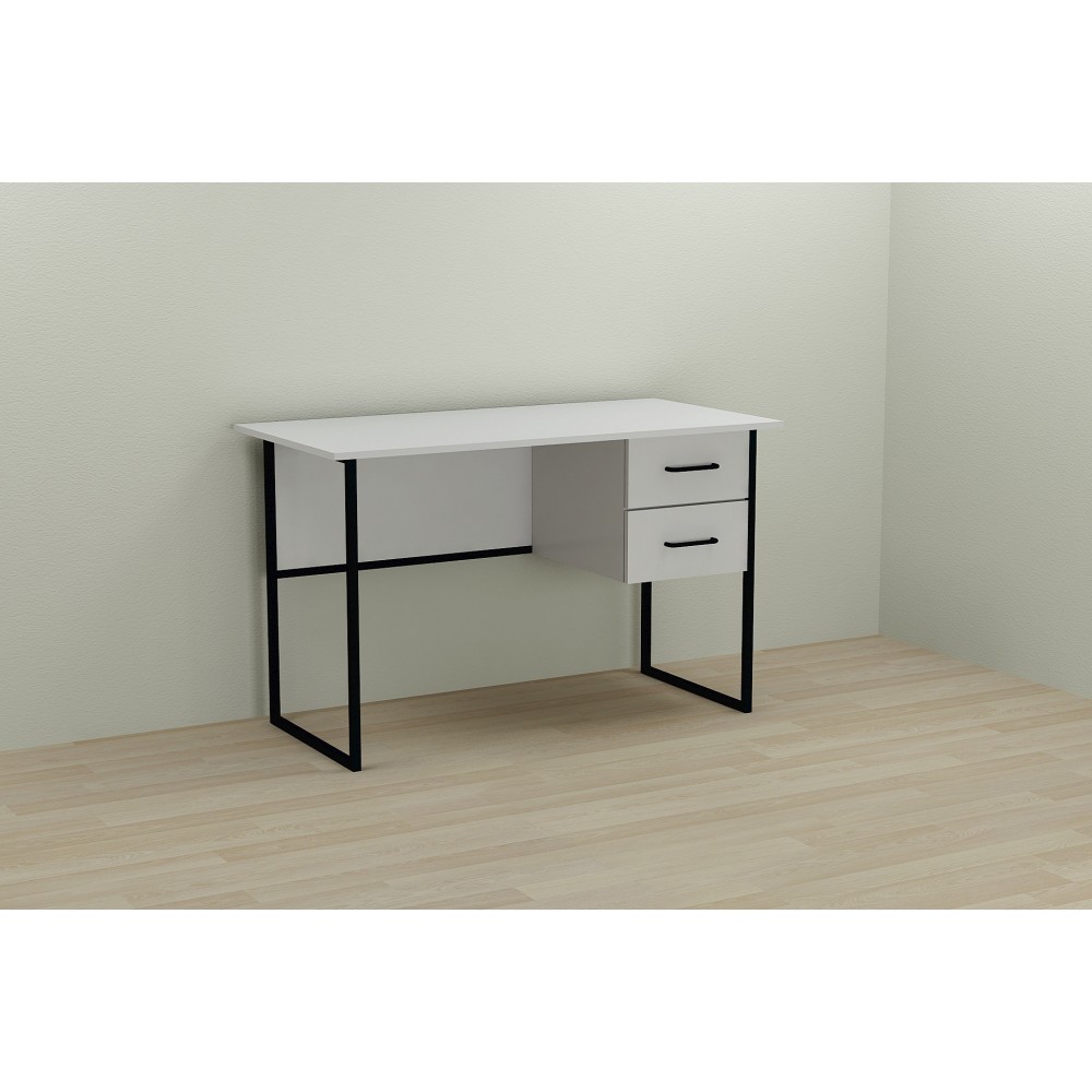 Письменный стол Ferrum-decor Дакота 75x120x70 черный ДСП Белое 16мм (FRD-101944)