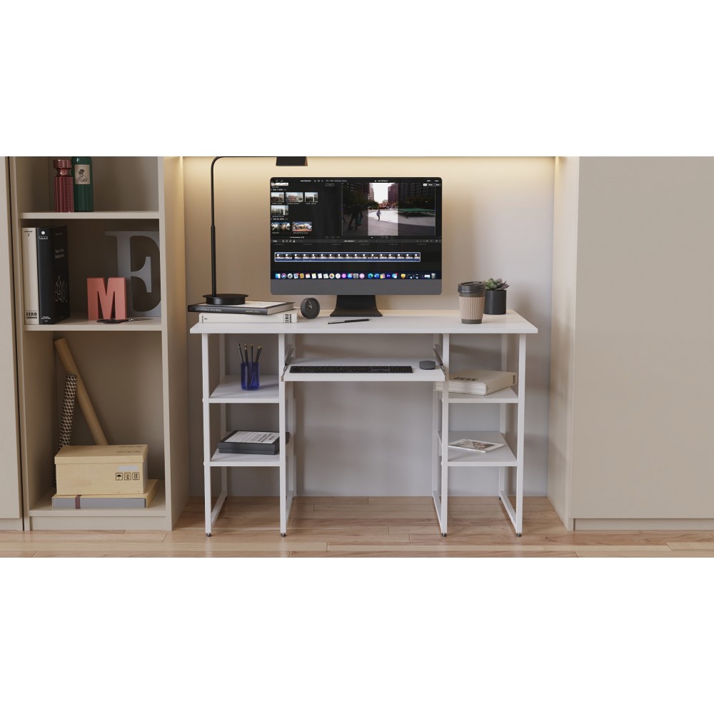 Письменный стол Ferrum-decor Тим 75x140x60 белый ДСП Белое 16мм (FRD-101364)