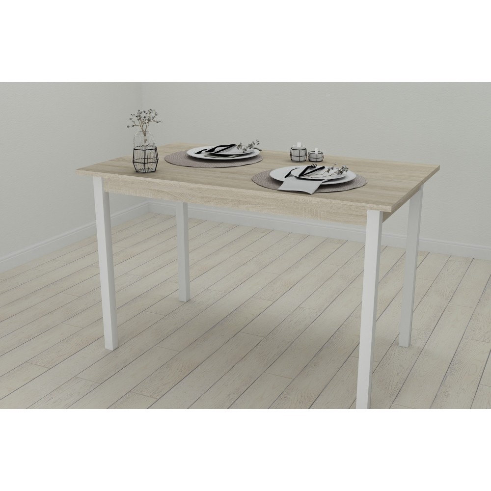 Стол кухонный Ferrum-decor Марио 75x120x80 Белый ДСП Сонома 16мм (FRD-106332)