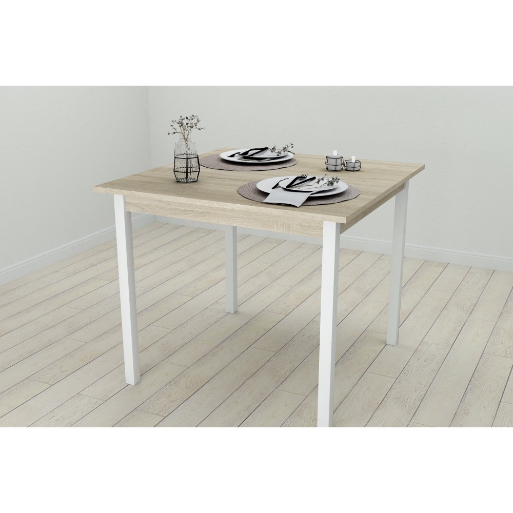 Стол кухонный Ferrum-decor Диего 75x90x90 Белый ДСП Сонома 16мм (FRD-106312)