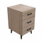 Тумба Віва 3 на конусних ніжках Ferrum-decor 56,5x35x40 Чорний метал ДСП Дуб Сан-Марино 16 мм (FRD-106822)