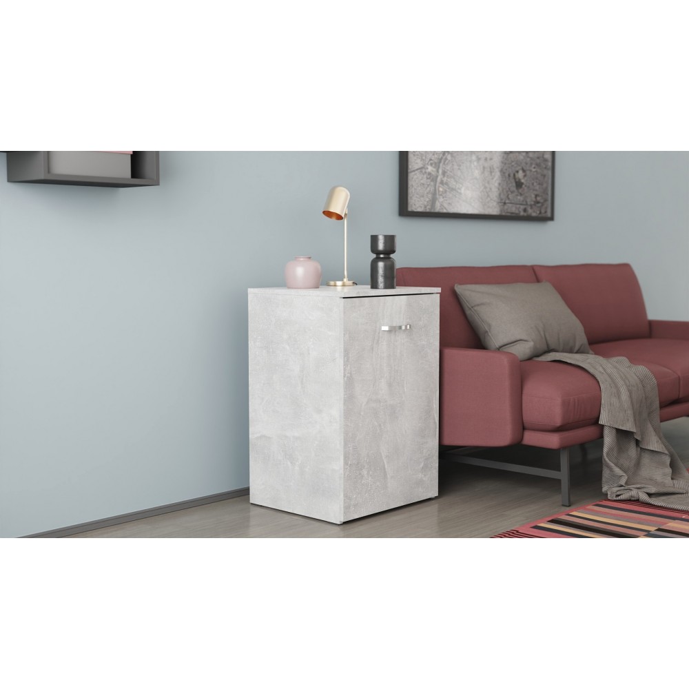 Стол-тумба трансформер Смарт 1/1 Ferrum-decor 750x1450x500 ДСП Бетон 16 мм (FRD-105073)