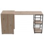 Стол-тумба трансформер Смарт 2/2 Ferrum-decor 750x1450x600 Черный металл ДСП Дуб Сан-Марино 16 мм (FRD-105103)