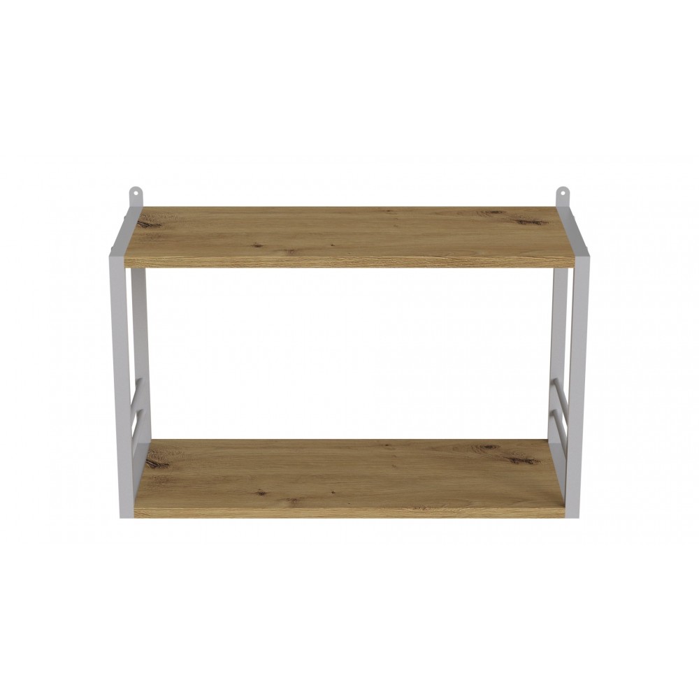 Книжная полка универсальная Ferrum-decor Стим 1 38x63x26 белый ДСП Дуб Артизан 16мм (FRD-104093)