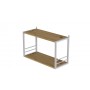 Книжная полка универсальная Ferrum-decor Стим 1 38x63x26 белый ДСП Дуб Артизан 16мм (FRD-104093)