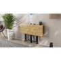 Стол-книжка трансформер Спайдер Ferrum-decor 750x1150x880 Черный металл ДСП Дуб Артизан 16 мм (FRD-105093)
