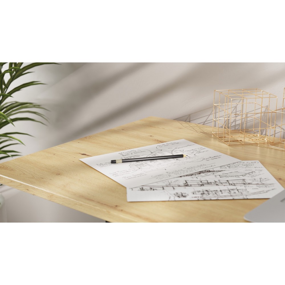 Стол-книжка трансформер Спайдер Ferrum-decor 750x1150x880 Черный металл ДСП Дуб Артизан 16 мм (FRD-105093)