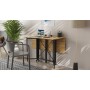Стол-книжка трансформер Спайдер Ferrum-decor 750x1150x880 Черный металл ДСП Дуб Артизан 16 мм (FRD-105093)