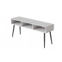 Тумба під телевізор Кентук Ferrum-decor 45x139x38 Чорний метал ДСП Білий 16 мм (FRD-106733)